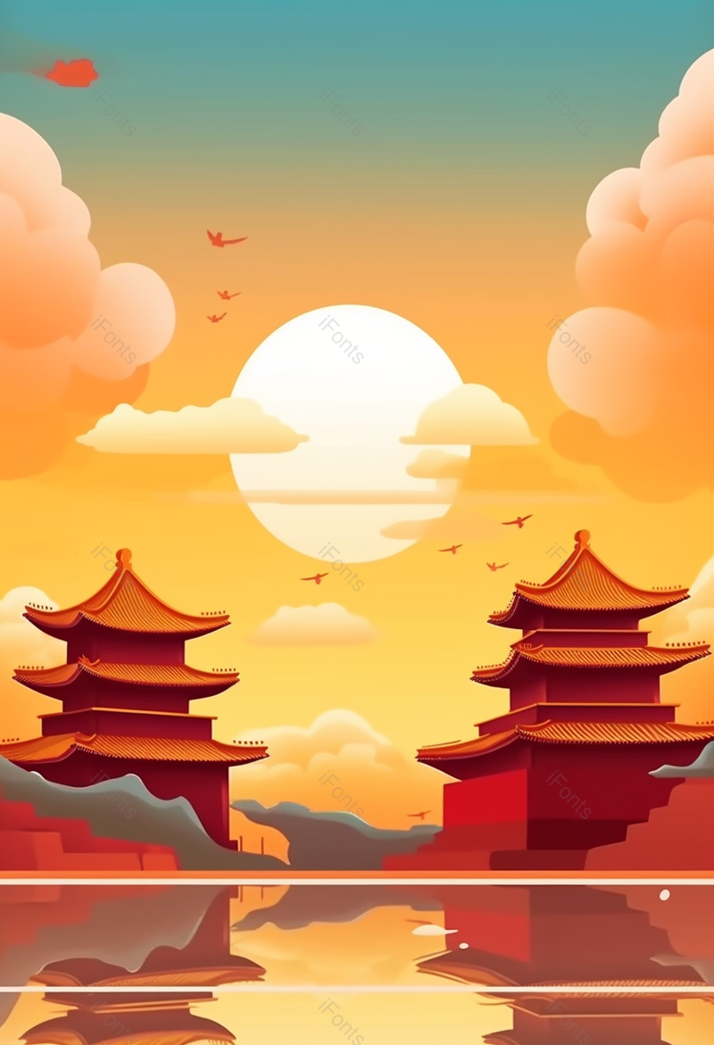 卡通手绘国庆节中国风中秋节插画,插画/手绘图,插画/手绘图库,插画/手绘图下载,插画/手绘